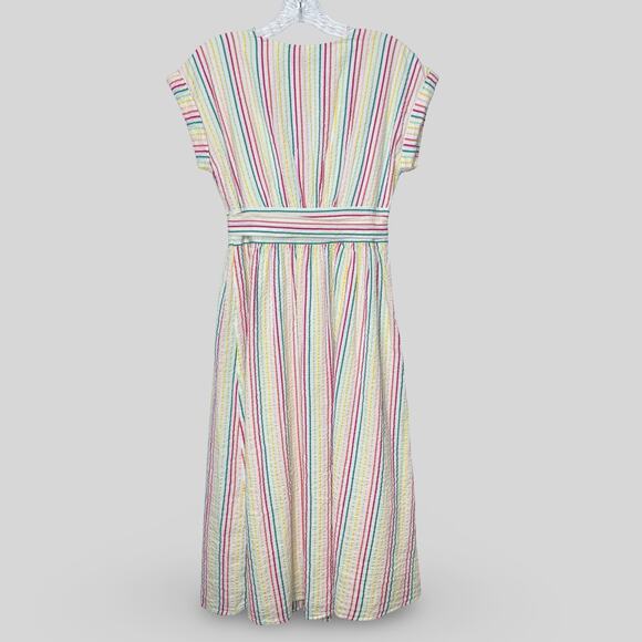 LOFT Striped Button Down Midi Dress - Picture 5 of 6